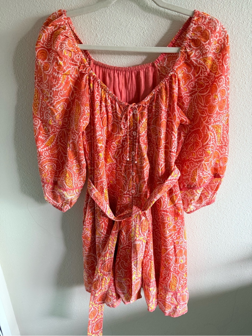 Cleobella Grace Mini Dress Blossom Block Print - Large - Picture 2 of 5